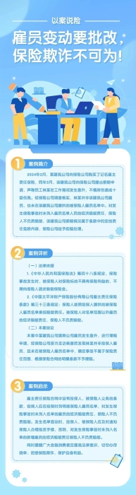 雇員變動要批改，保險欺詐不可為！